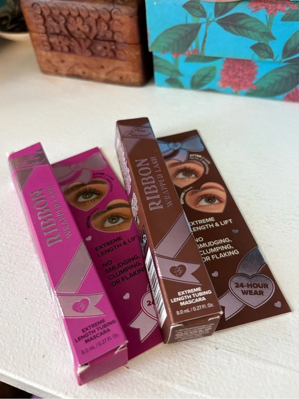 Too Faced Ribbon Wrapped Lash Tubing Mascara Duo - Black & Chocolate